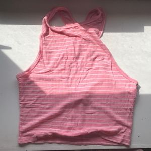 Pink Hollister Crop Top